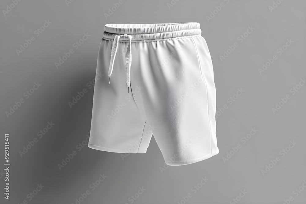 Side View White Blank Shorts Mockup 3D Realistic Side View White Blank Shorts Mockup 3D Realistic