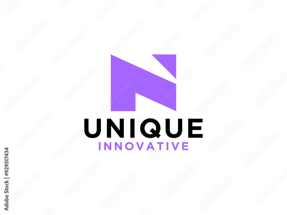 Abstract Initial Letter N Logo. Geometric Line Infinity Style isolated on White Background. Usable for Business and Branding Logos. Abstract Initial Letter N Logo. Geometric Line Infinity Style isolated on White Background. Usable for Business and Branding Logos.