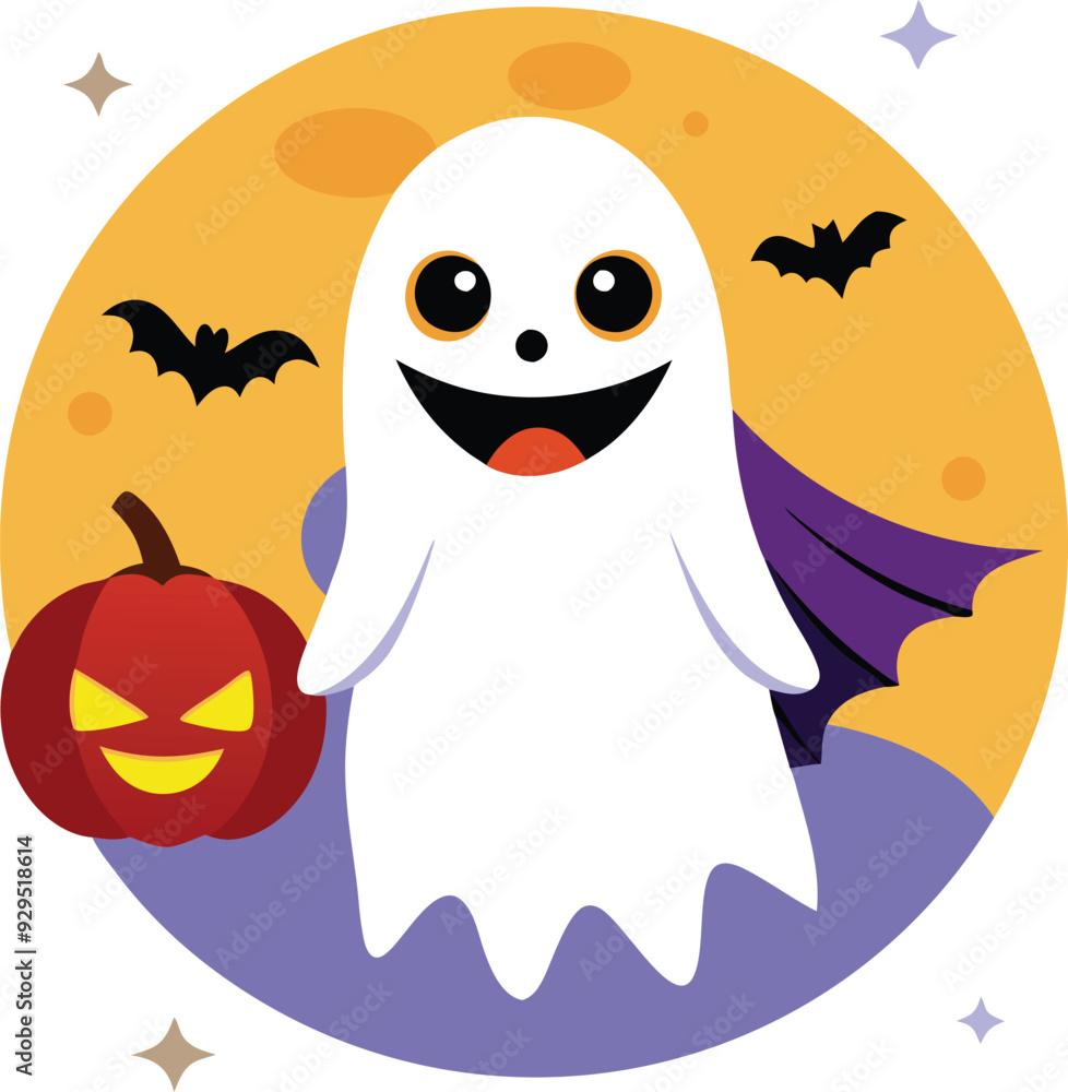 Halloween Ghosts Vector Cartoon Illustration for Spooky Design Festive Art And TShirt Design Halloween Ghosts Vector Cartoon Illustration for Spooky Design Festive Art And TShirt Design