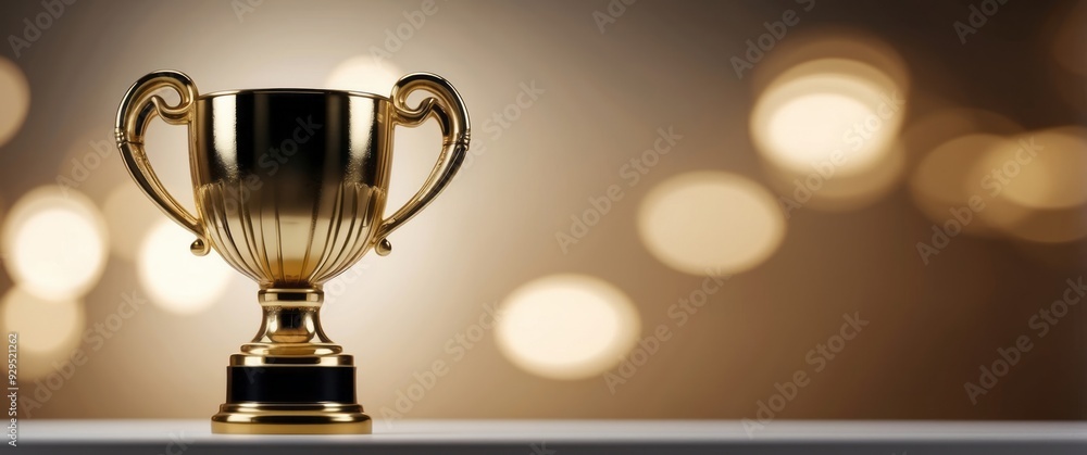 Golden Trophy with Bokeh Background Golden Trophy with Bokeh Background
