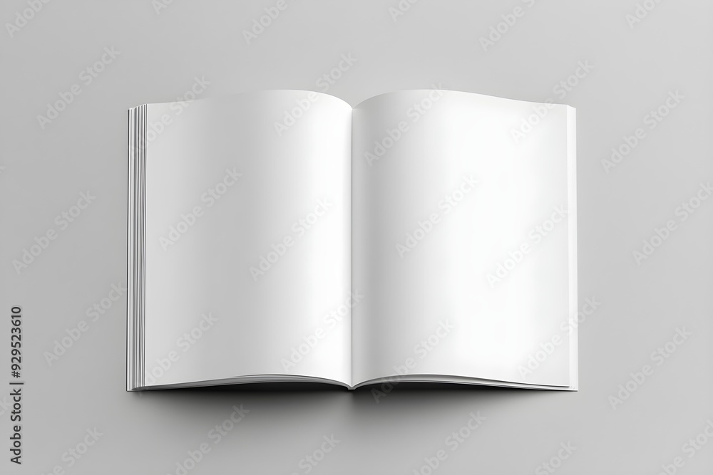 Mockup of brochure with fold. Blank mock up of booklet and catalogue. White paper of magazine. A4 mockup size Mockup of brochure with fold. Blank mock up of booklet and catalogue. White paper of magazine. A4 mockup size