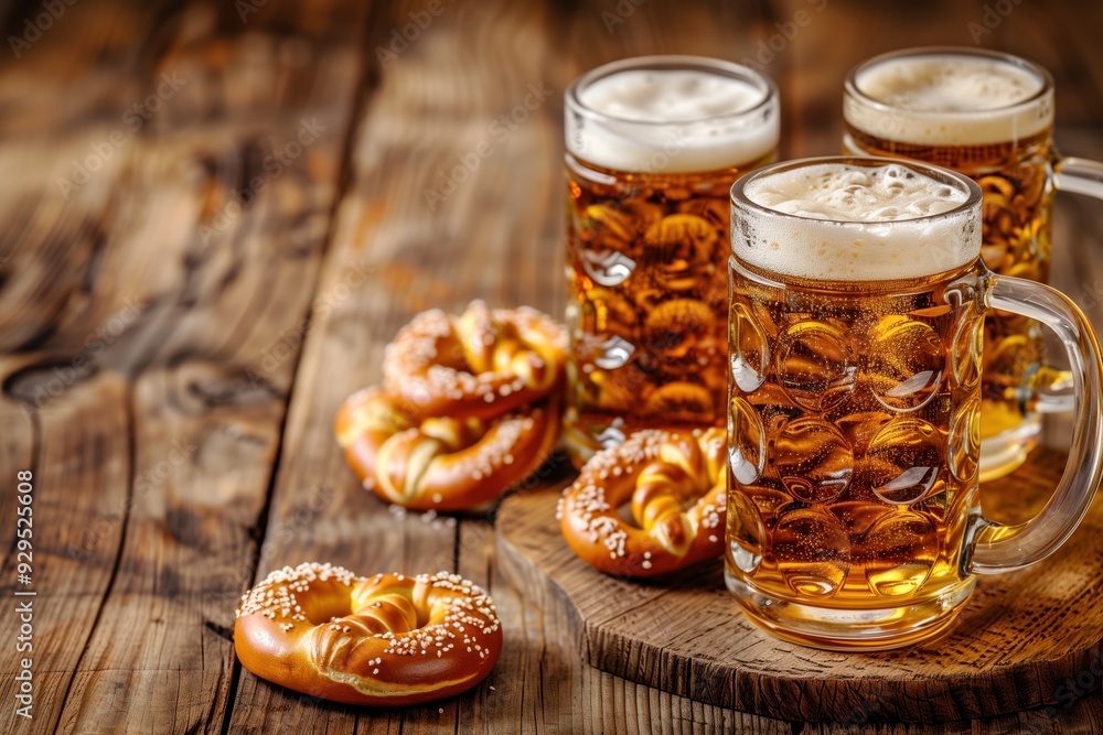 beer mug with pretzel beer mug with pretzel