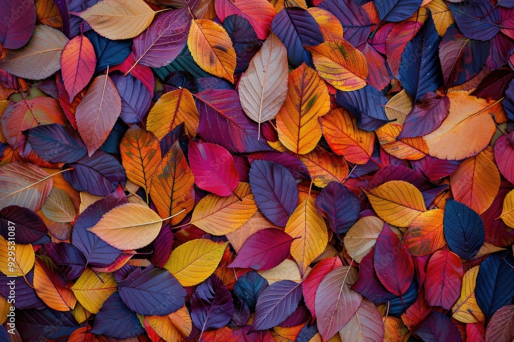 Autumnal foliage scattered on the ground Autumnal foliage scattered on the ground