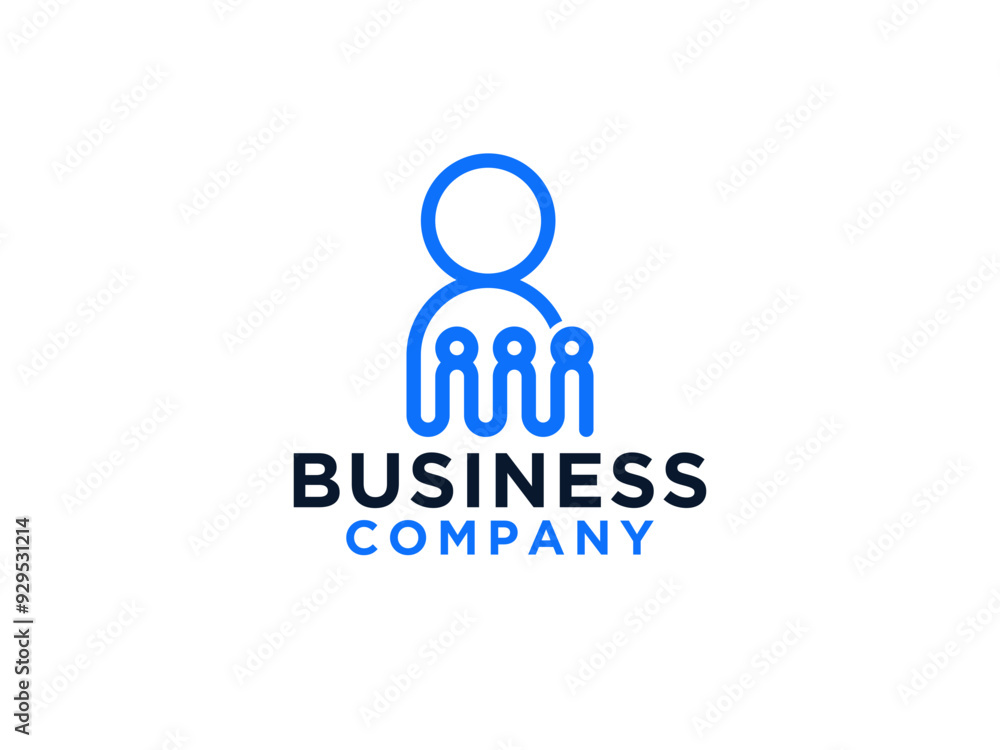 Connecting People Logo Line. Outline Shapes Human Icon Linked Style isolated on White Background. Usable for Teamwork and Family Logos. Connecting People Logo Line. Outline Shapes Human Icon Linked Style isolated on White Background. Usable for Teamwork and Family Logos.