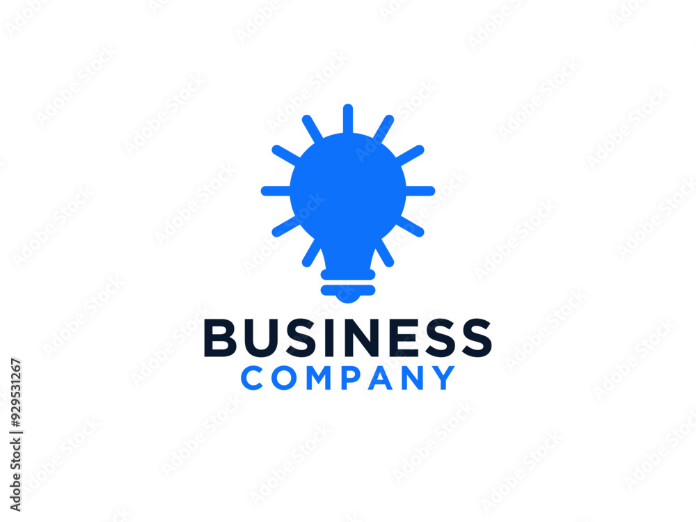 Light Bulb Icon Line Electric Logo. Light Bulb Icon Line Electric Logo.