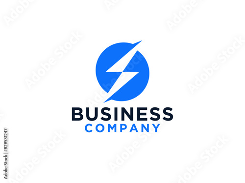 Flash Icon Thunder Bolt Letter S Electricity Logo.