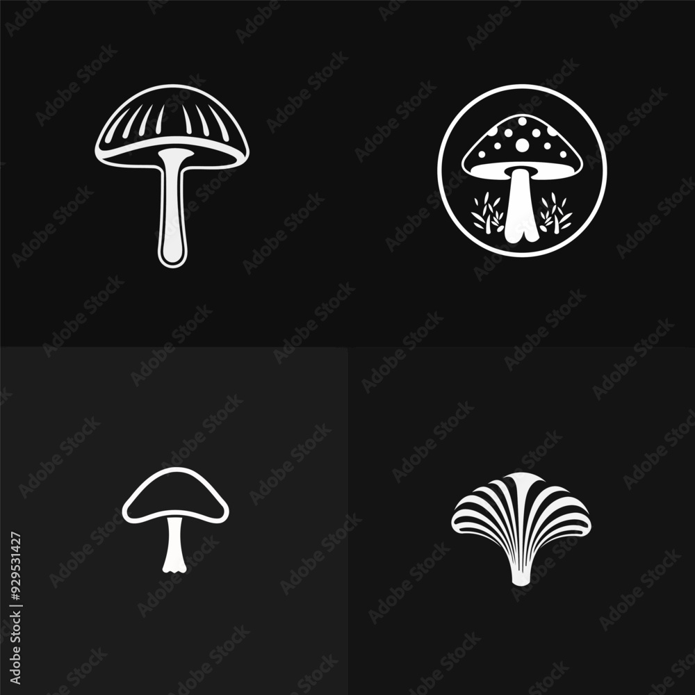 Mushroom logo design vector template Mushroom logo design vector template