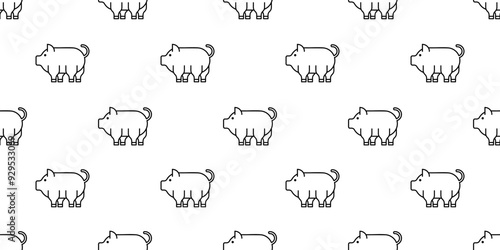 Cute piggy pattern drawing artline