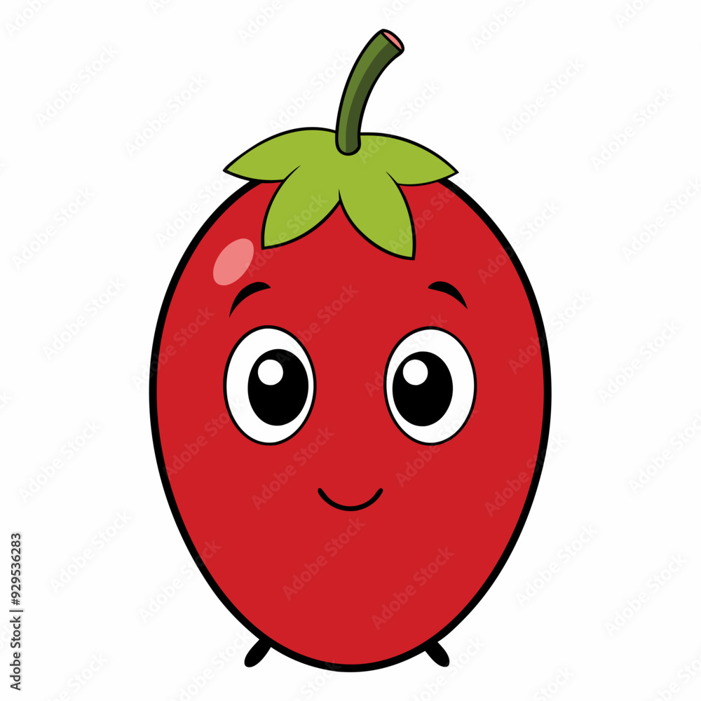 Goji berry cartoon isolated on white, goji berry vector illustration, fruti vector art, red Goji berry silhouette, food icon, goji berrys line art, eps Goji berry cartoon isolated on white, goji berry vector illustration, fruti vector art, red Goji berry silhouette, food icon, goji berrys line art, eps