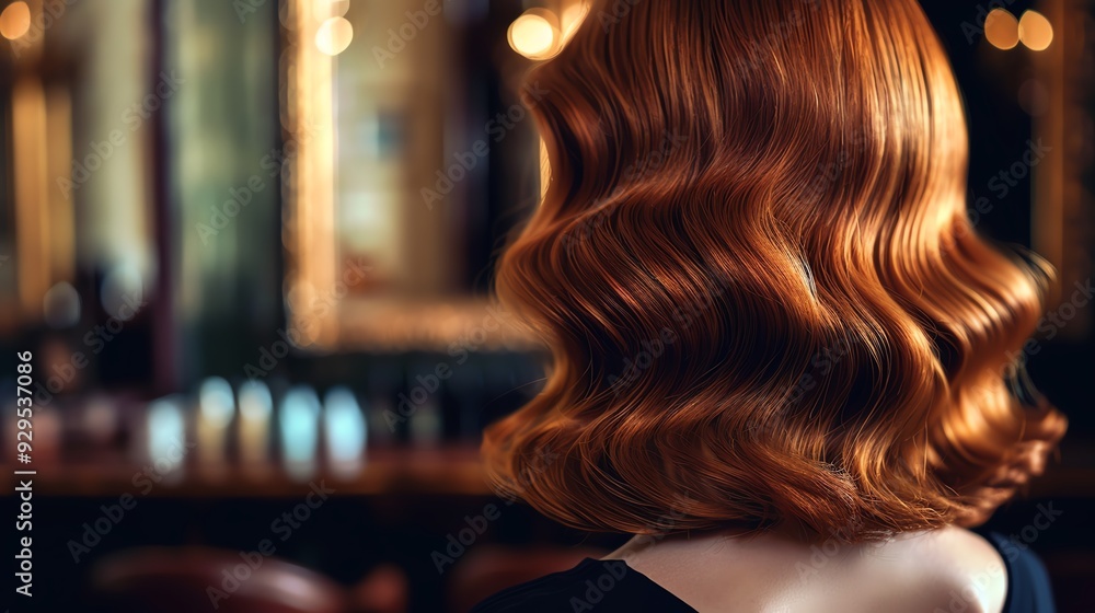 A person with big, glamorous waves styled to perfection, creating a voluminous and red carpetready appearance A person with big, glamorous waves styled to perfection, creating a voluminous and red carpetready appearance