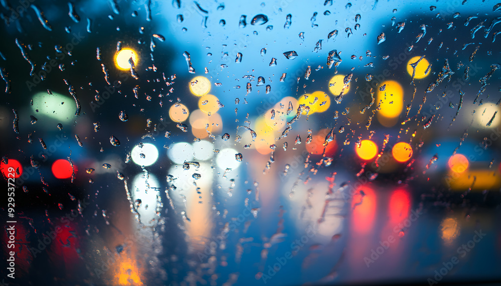 Fototapeta premium rainy day scene wallpaper