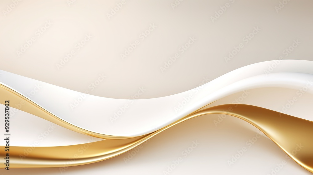 Abstract gold and white wave background. Abstract gold and white wave background.