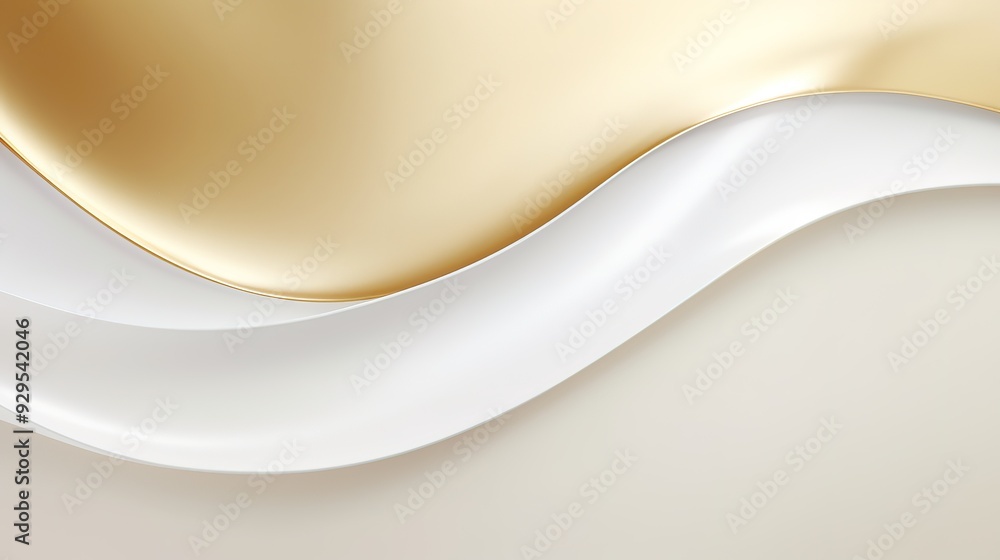 Abstract golden and white wavy background. Abstract golden and white wavy background.