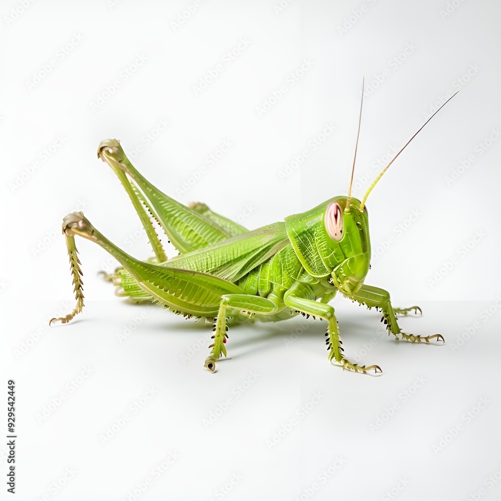 green grasshopper on white background green grasshopper on white background
