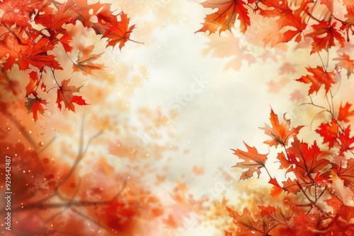 A tree with vibrant red leaves against a green background