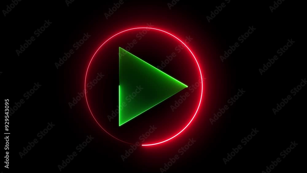 A simple, right-facing triangle enclosed within a circle. The triangle symbolizes
A simple, right-facing triangle enclosed within a circle. The triangle symbolizes