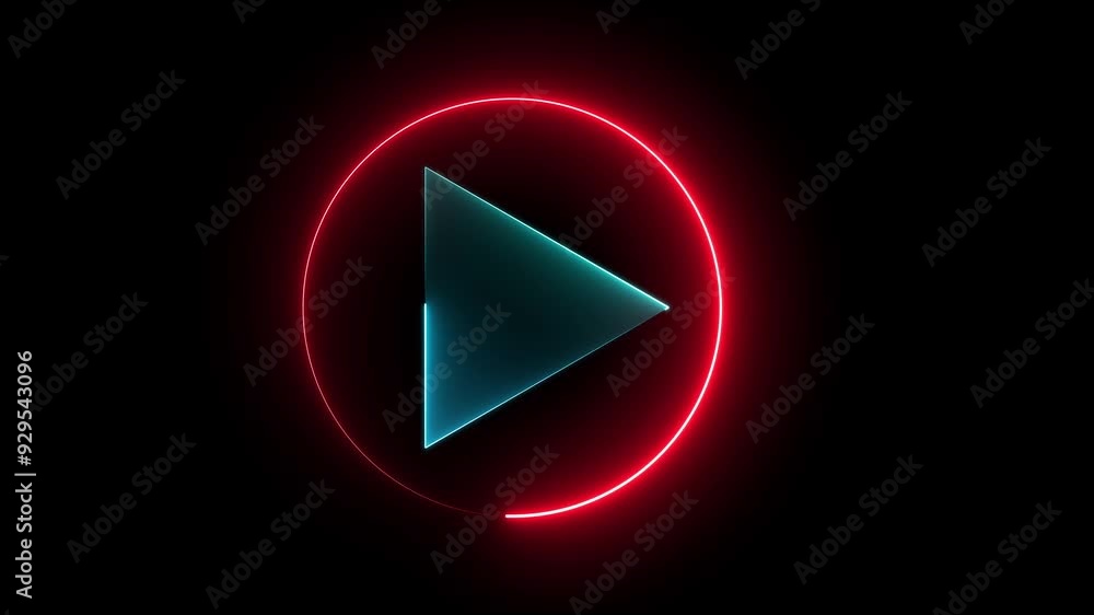 A simple, right-facing triangle enclosed within a circle. The triangle symbolizes
A simple, right-facing triangle enclosed within a circle. The triangle symbolizes