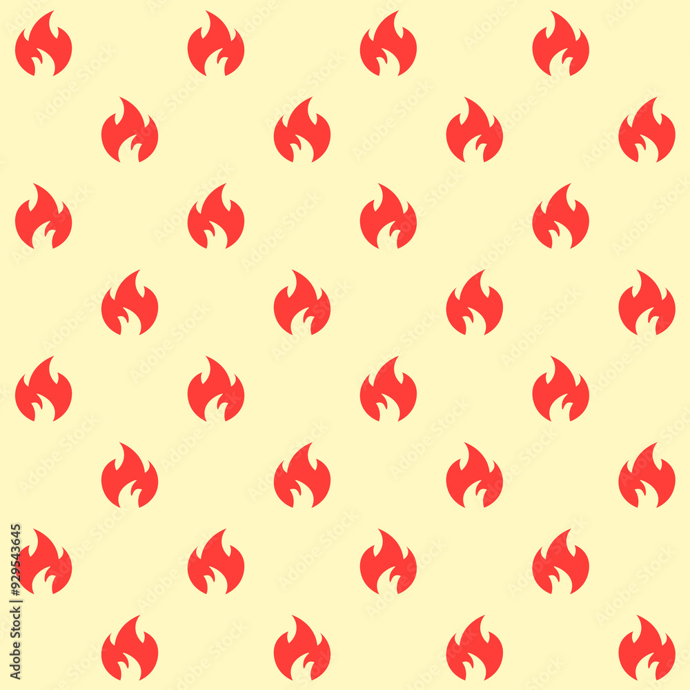 Fire And Flames Vector Seamless Pattern Fire And Flames Vector Seamless Pattern