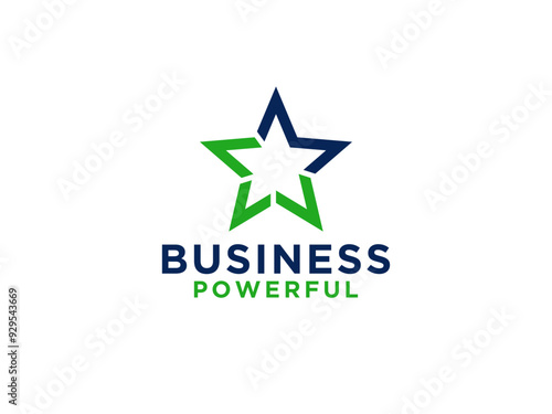 Free Download Star Logo Line. Geometric Line Five Star Icon with Right Arrow isolated on White Background. Usable for Business and Branding Logos. - GFXLoad