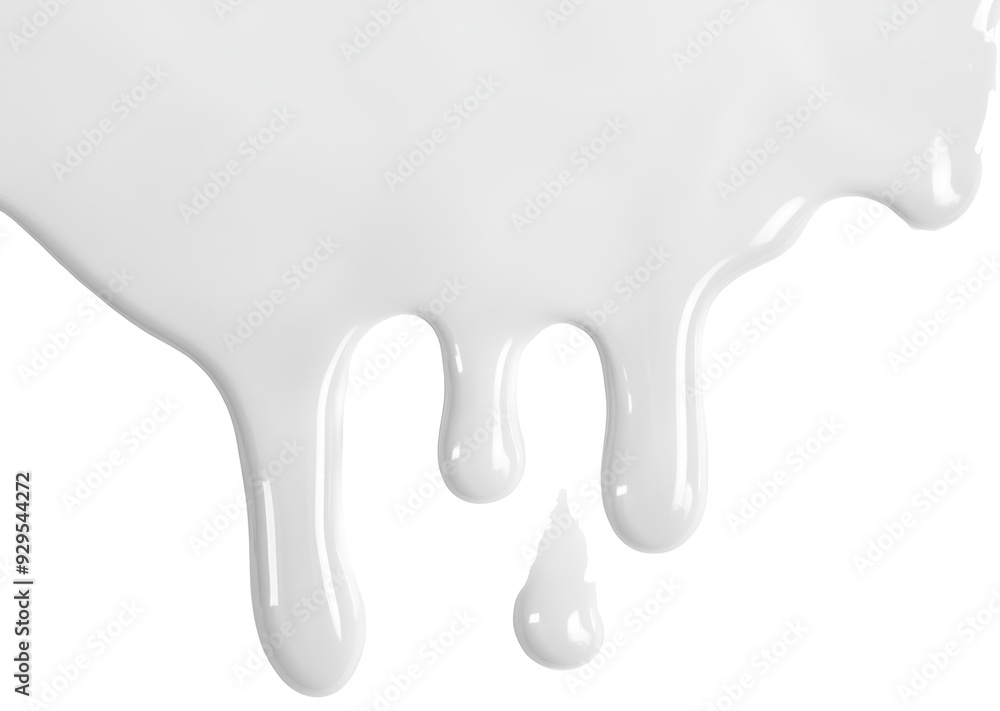 Spilled milk puddle isolated on white background and texture, top view Spilled milk puddle isolated on white background and texture, top view