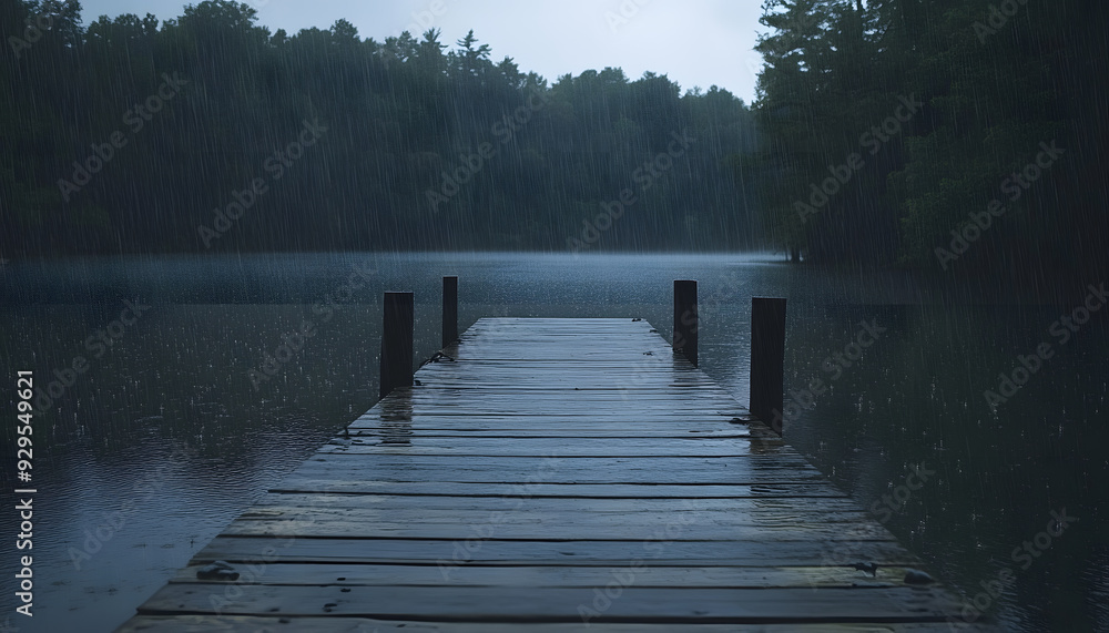 Obraz premium rainy day scene wallpaper