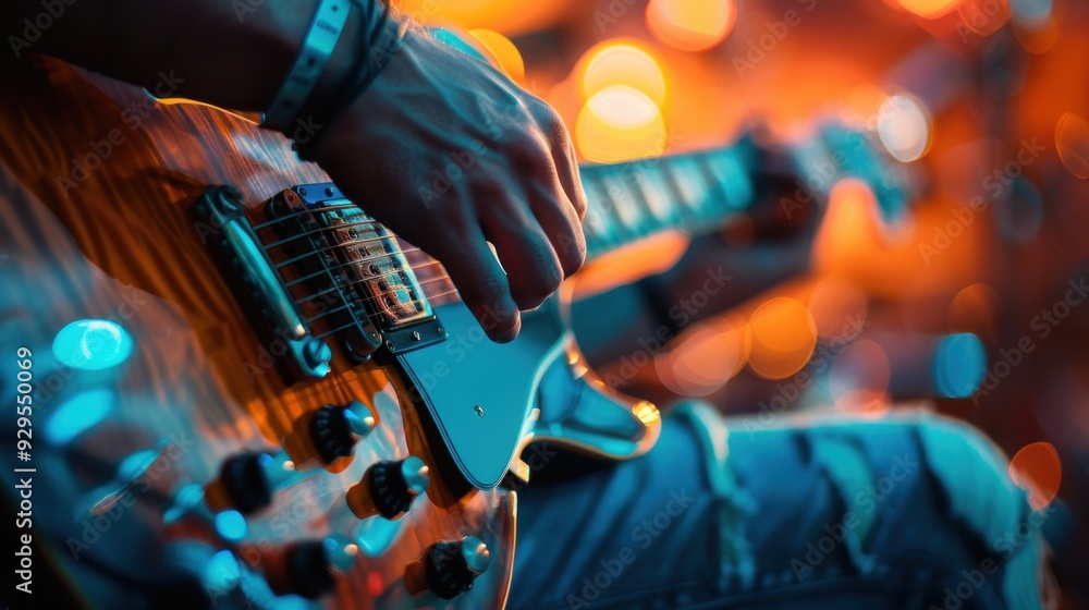 Naklejka premium Attend a Concert: Look up local listings for evening concerts. Enjoy live music at a big venue or cozy club-perfect for a memorable night out. 
