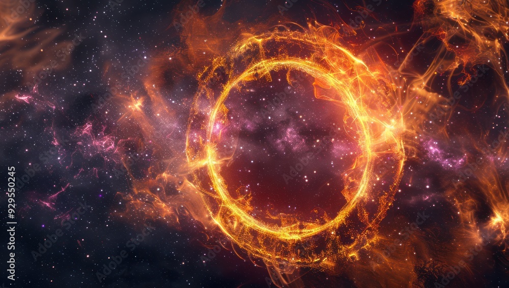 Cosmic Ring of Fire in a Starry Night Cosmic Ring of Fire in a Starry Night
