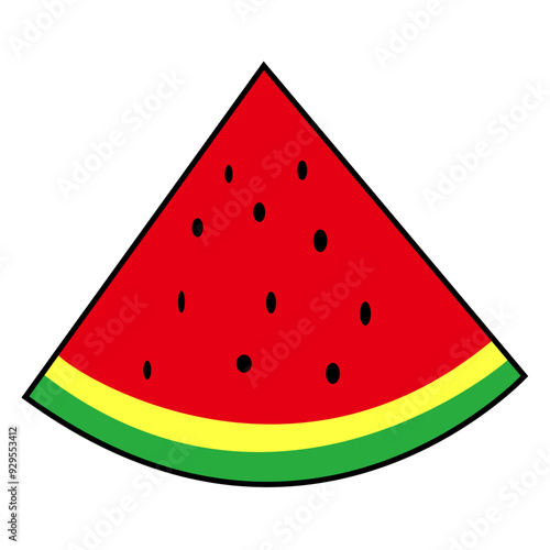 Juicy watermelon slices seamless pattern. Summer fruit flat vector illustration. Tropical fruit background for baby fabric, kids textile, packaging, wrapping, scrapbook, wallpaper.