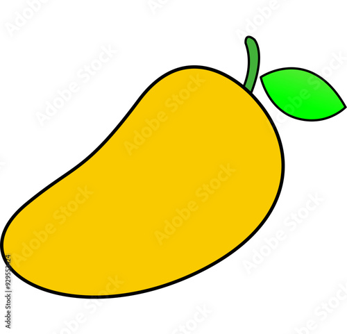 Mango fruit vector isolated, Mango icon. Flat illustration of mango vector icon for web design