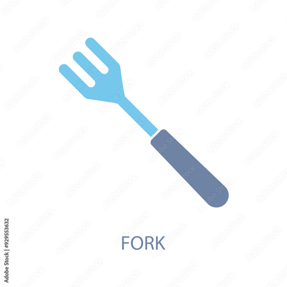 fork concept line icon. Simple element illustration. fork concept outline symbol design. fork concept line icon. Simple element illustration. fork concept outline symbol design.