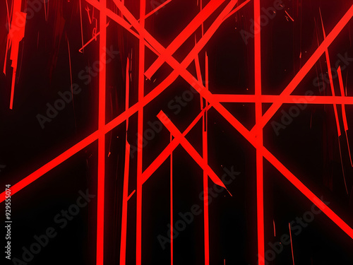 Wallpaper Mural abstract neon holographic Red line background, halloween and thanksgiving color, abstract background Torontodigital.ca