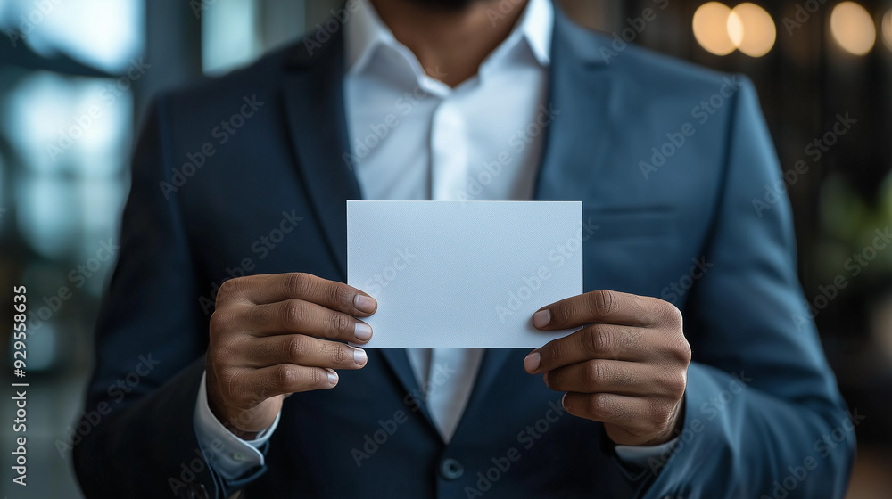 Businessman with white paper Businessman with white paper