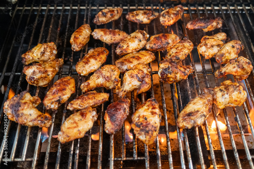 grilled chicken wings on the grill grilled chicken wings on the grill