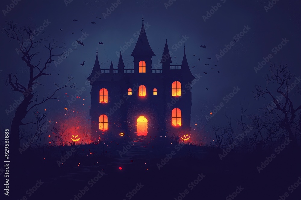 Haunted House on Halloween Night Haunted House on Halloween Night
