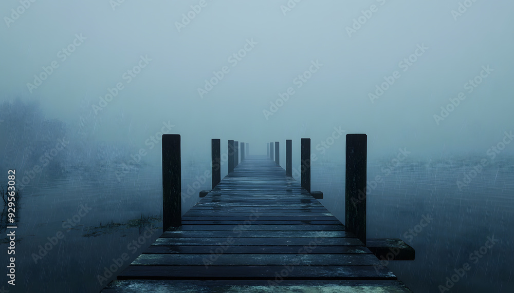 Fototapeta premium rainy day scene wallpaper