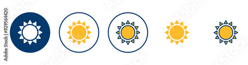 Sun icon vector isolated on white background. Sun vector icon