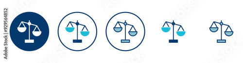 Scales icon vector isolated on white background . Law scale icon. Justice sign