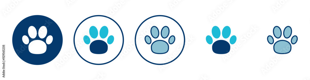 Paw icon vector isolated on white background. Paw Print icon Paw icon vector isolated on white background. Paw Print icon