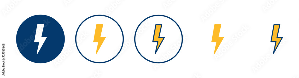 Lightning icon vector isolated on white background. Bolt icon vector. Energy and thunder electric icon Lightning icon vector isolated on white background. Bolt icon vector. Energy and thunder electric icon