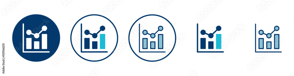 Growing graph Icon vector isolated on white background. Chart icon. Graph vector Growing graph Icon vector isolated on white background. Chart icon. Graph vector