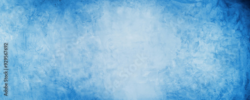 Horizontal Blank Blue Concrete Wall