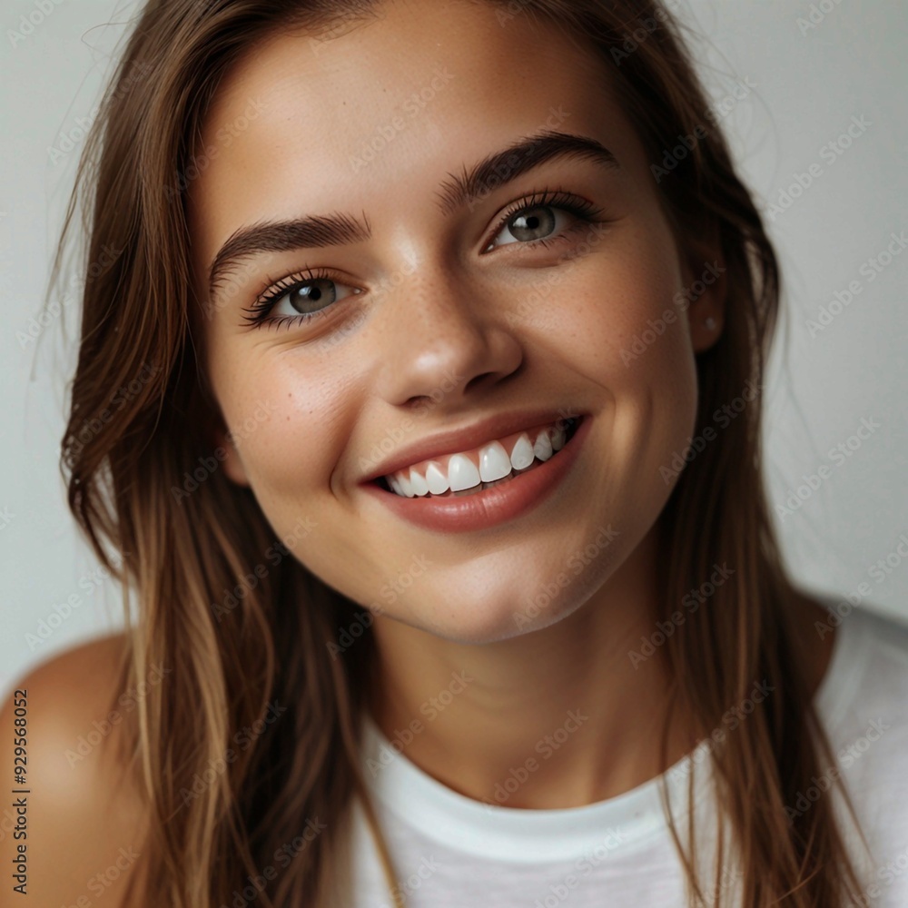 portrait of a smiling woman portrait of a smiling woman