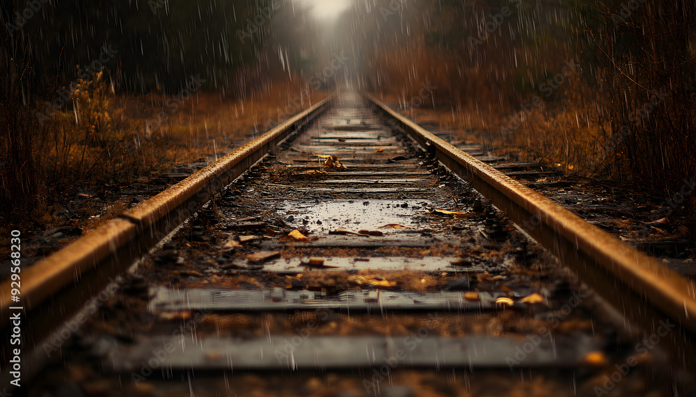 Obraz premium rainy day scene wallpaper