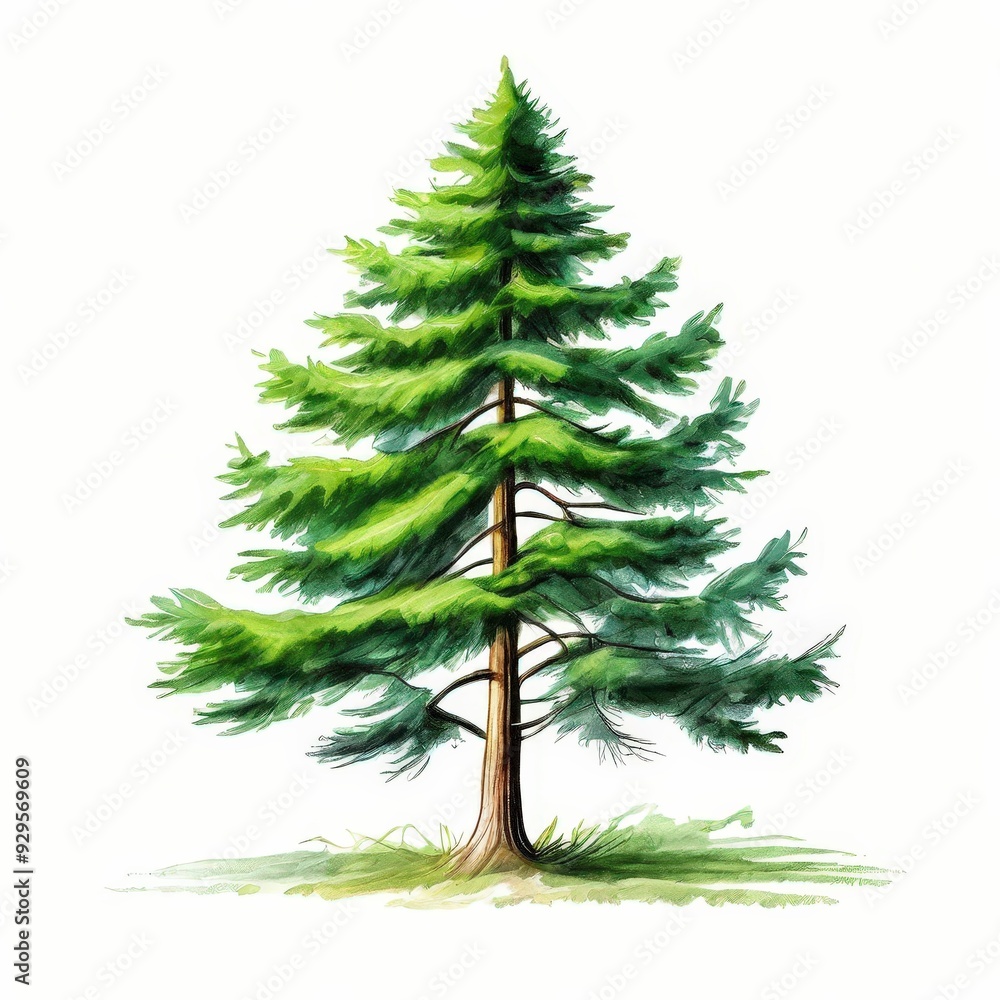 the AI Image Generator, a Fir tree isolated the AI Image Generator, a Fir tree isolated