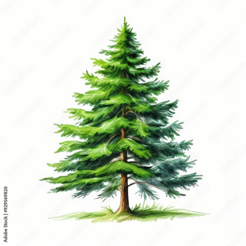 the AI Image Generator, a Fir tree isolated the AI Image Generator, a Fir tree isolated
