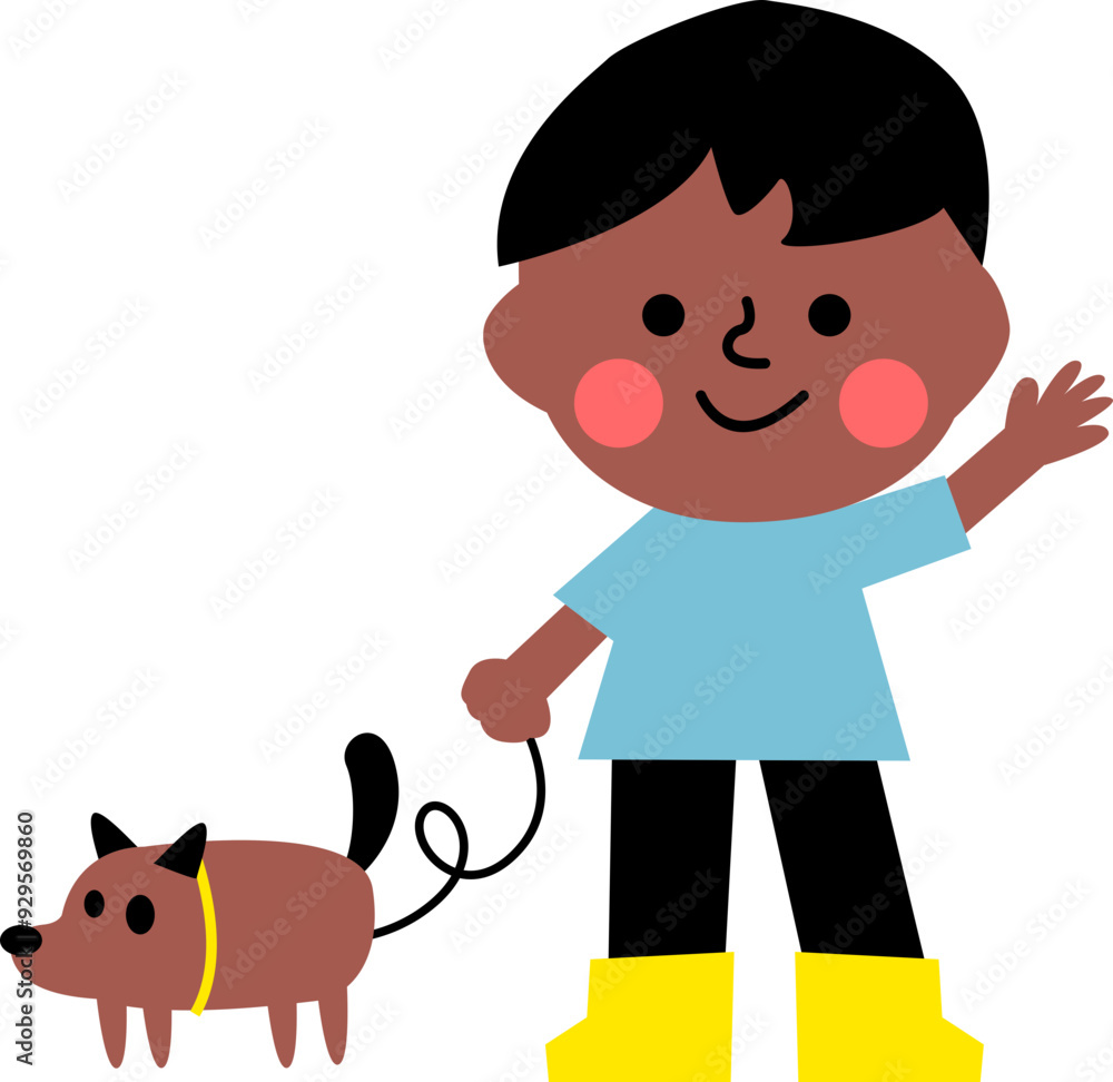 Illustration of Happy Children Illustration of Happy Children