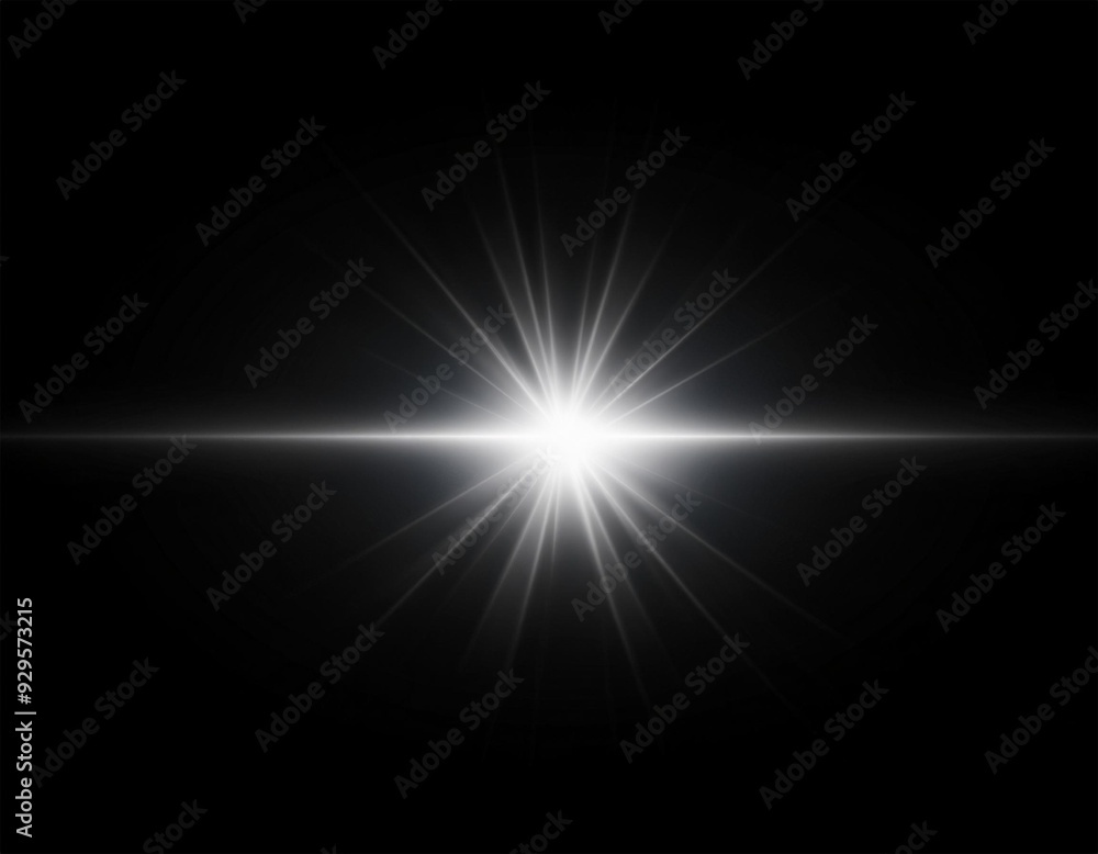 white light lens flare effect in black background white light lens flare effect in black background