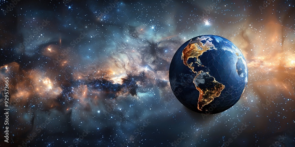 Naklejka premium earth in space