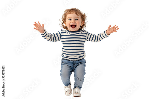 child with hands raised, PNG files, transparent background