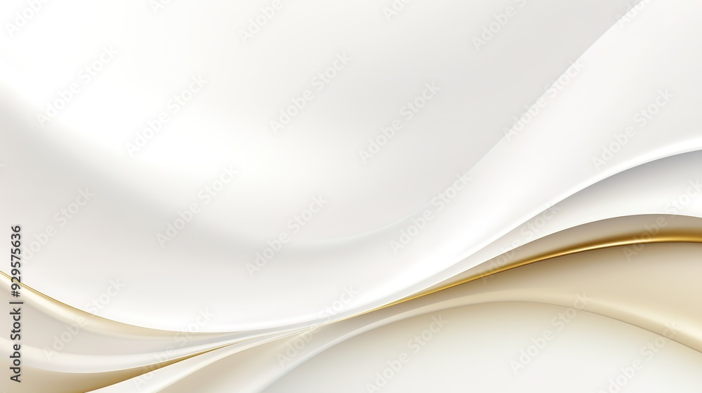 Abstract white and gold flowing wave background. Abstract white and gold flowing wave background.